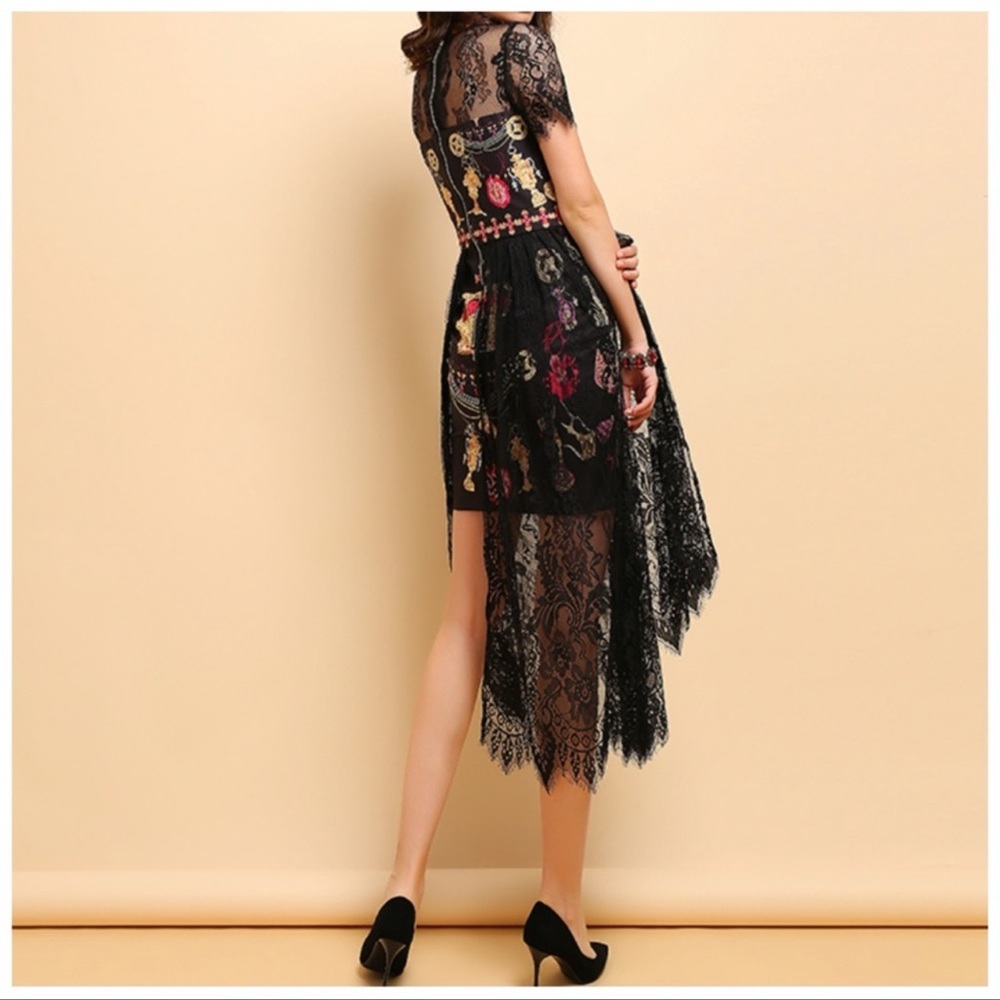 Stunning & Fun Lace Accent Dress The Rozmundah - Picture 12 of 13